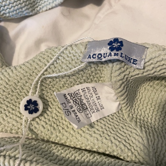 NWT Acqua Deluxe Bandeau 3-way Bikini Set Seafoam - Picture 10 of 13
